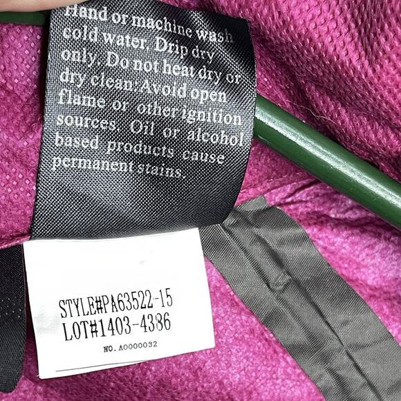 Frogg Toggs Hooded Rain Jacket Pink Zip Pockets Drawstring Hem Size Medium - Picture 4 of 6